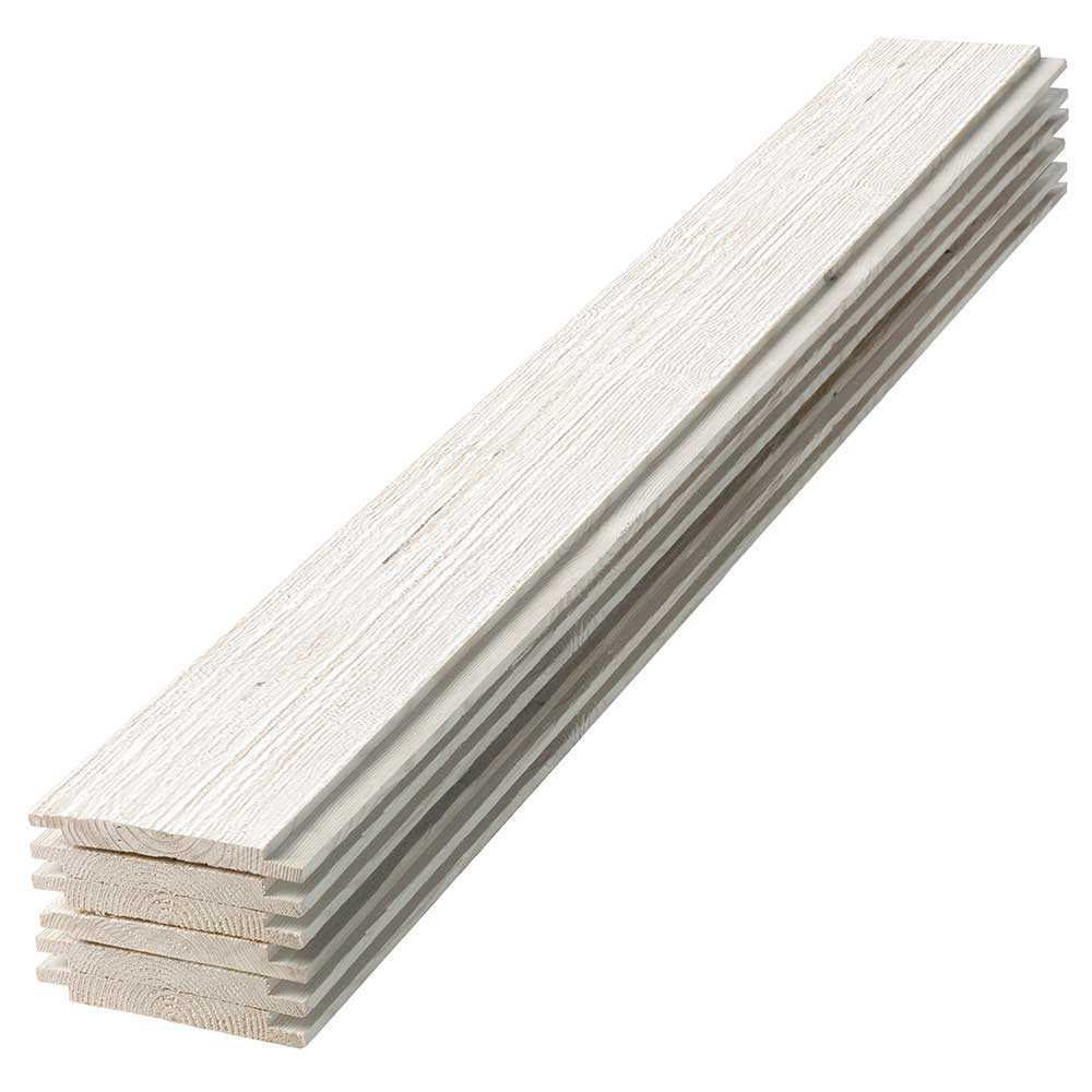 1 in. x 6 in. x 6 ft. UFP-Edge Rustic Collection White Shiplap Pine Board (6-pack)