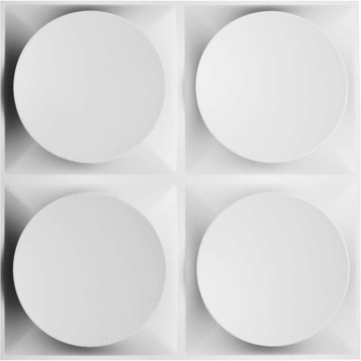 19 5/8'W x 19 5/8'H Adonis EnduraWall Decorative 3D Wall Panel, White