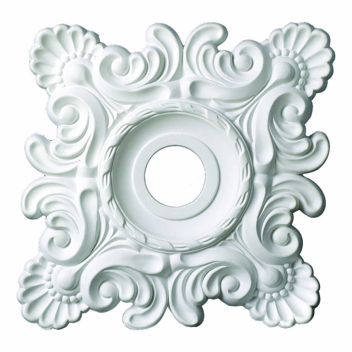 Designer's Edge Millwork 18-inch Square Decorative Ceiling Medallion