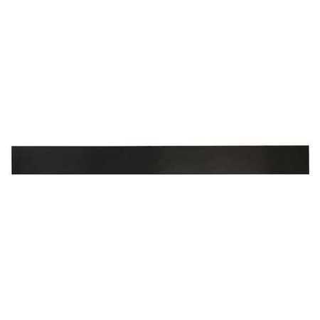 E. JAMES 1/2' Comm. Grade Neoprene Rubber Strip, 2'x36', Black, 50A, 6050-1/2X