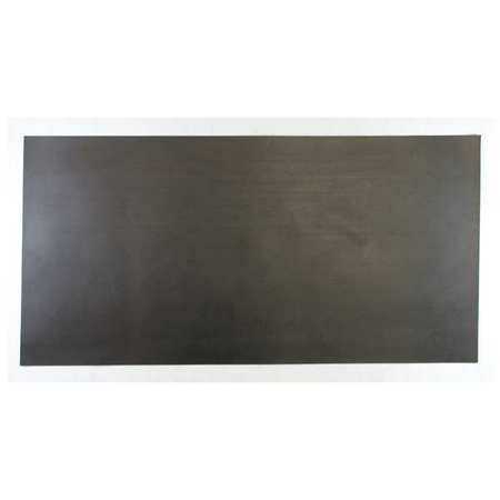 E. JAMES 1/8' Comm. Grade Neoprene Rubber Sheet, 12'x24', Black, 30A, 6030-1/8B