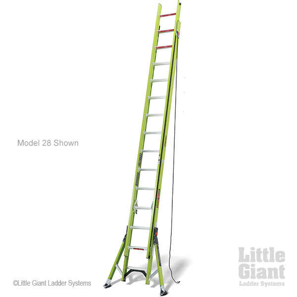 HyperLite Sumo 20 Fiberglass Extension Ladder with Leg Levelers