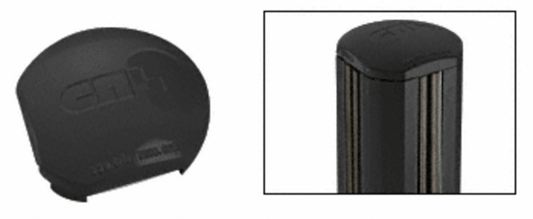 CRL Matte Black Round Post Cap for Aluminum Windscreen System 90 Degree Corner Posts