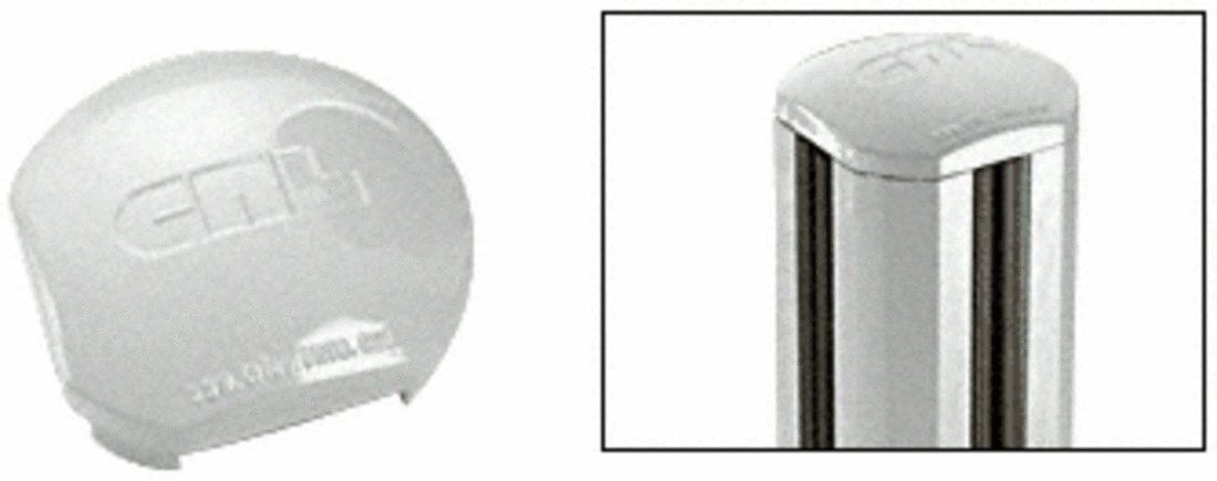 CRL Metallic Silver Round Post Cap for Aluminum Windscreen System 90 Degree Corner Posts