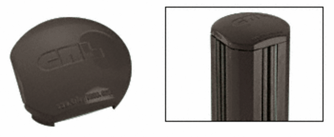 CRL Matte Bronze Round Post Cap for Aluminum Windscreen System 90 Degree Corner Posts