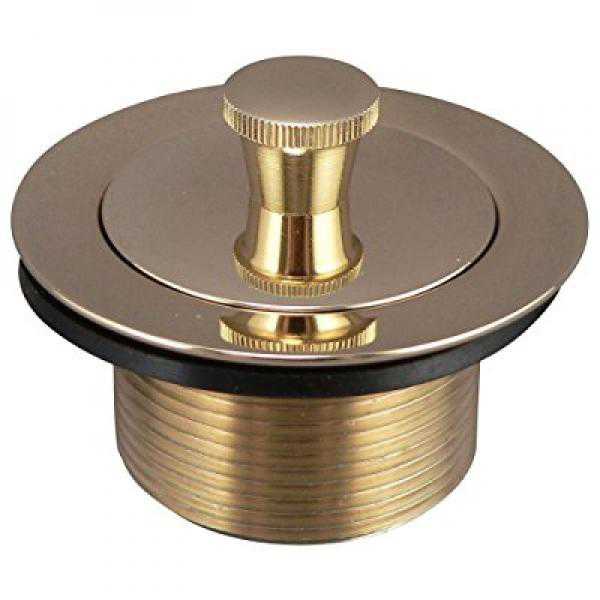 Keeney Manufacturing K62-3DSPB Lift N' Turn Style Bath Drain Replacement Assembly, Polished Brass