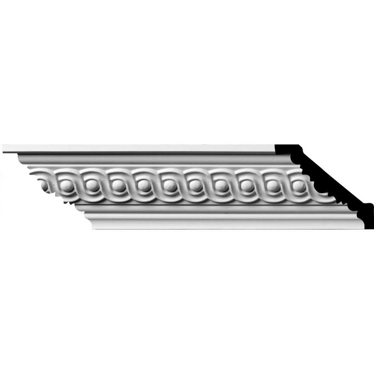 Ekena Millwork Foster 2 1/4''H x 96''W x 2 1/2''D Running Coin Crown Moulding