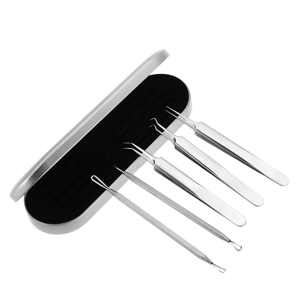 Pinkiou 5Pcs Acne Spot Treatment Extractor Pimples Remover Blemish Blackhead Extractor Pimples and Blemishes Remover Tool Kit