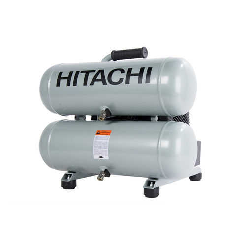 Hitachi EC99S 4 Gallon 2 Hp Portable Twin Stack Air Compressor
