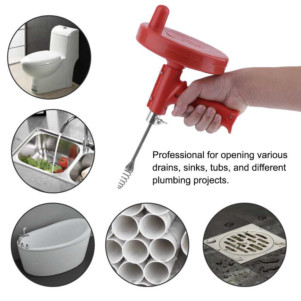 Kitchen Toilet Bathtub Drain Cleaner Portable Sewer Snake Clog Cable Plumbing Device 7 Meters Cleaning Removal Tool