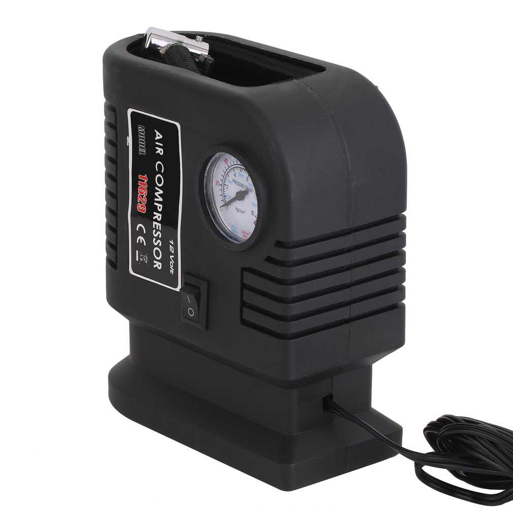 Portable Car Air Compressor Pump Tire 12V And 3 Adapter Electric Tyre Inflator