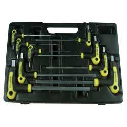 9 Piece Metric T-4 Handle Ball Point and Hex Key Wrench Set