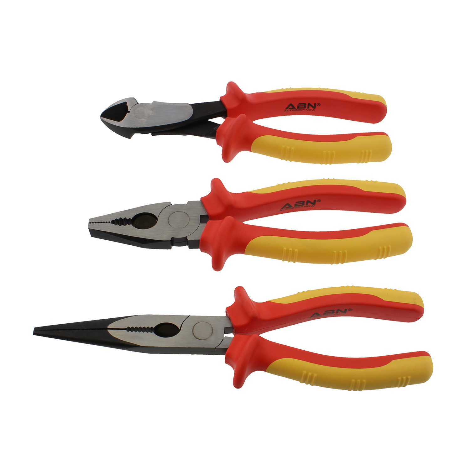 ABN | Insulated Pliers Set 3pc Wire Stripping Tool Electrician Crimper Cutter