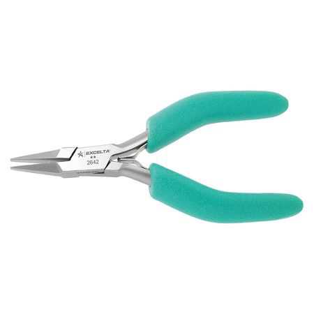 Excelta 4-3/4', Flat Nose Pliers, Stainless Steel, 2642