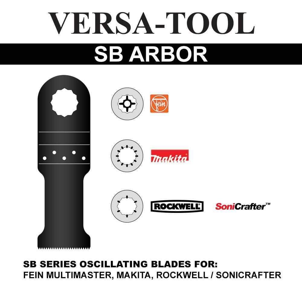 Versa Tool SB1A-D 45mm Standard 'E' Cut Wood and Plastic Multi-Tool Saw Single Blade Display Pack Fits Fein Multimaster, Rockwell, Sonicrafter, Makita Oscillating Tools