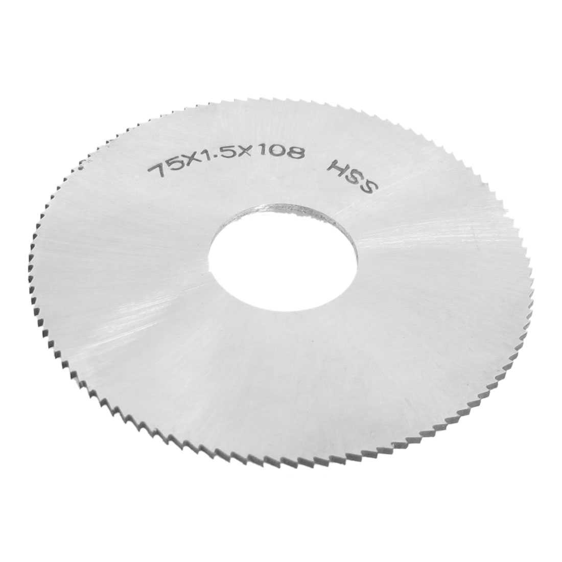 Unique Bargains 75mm Outer Diameter 1.5mm Thickness 22 Hole Dia. HSS Slitting Saw 108 Tooth