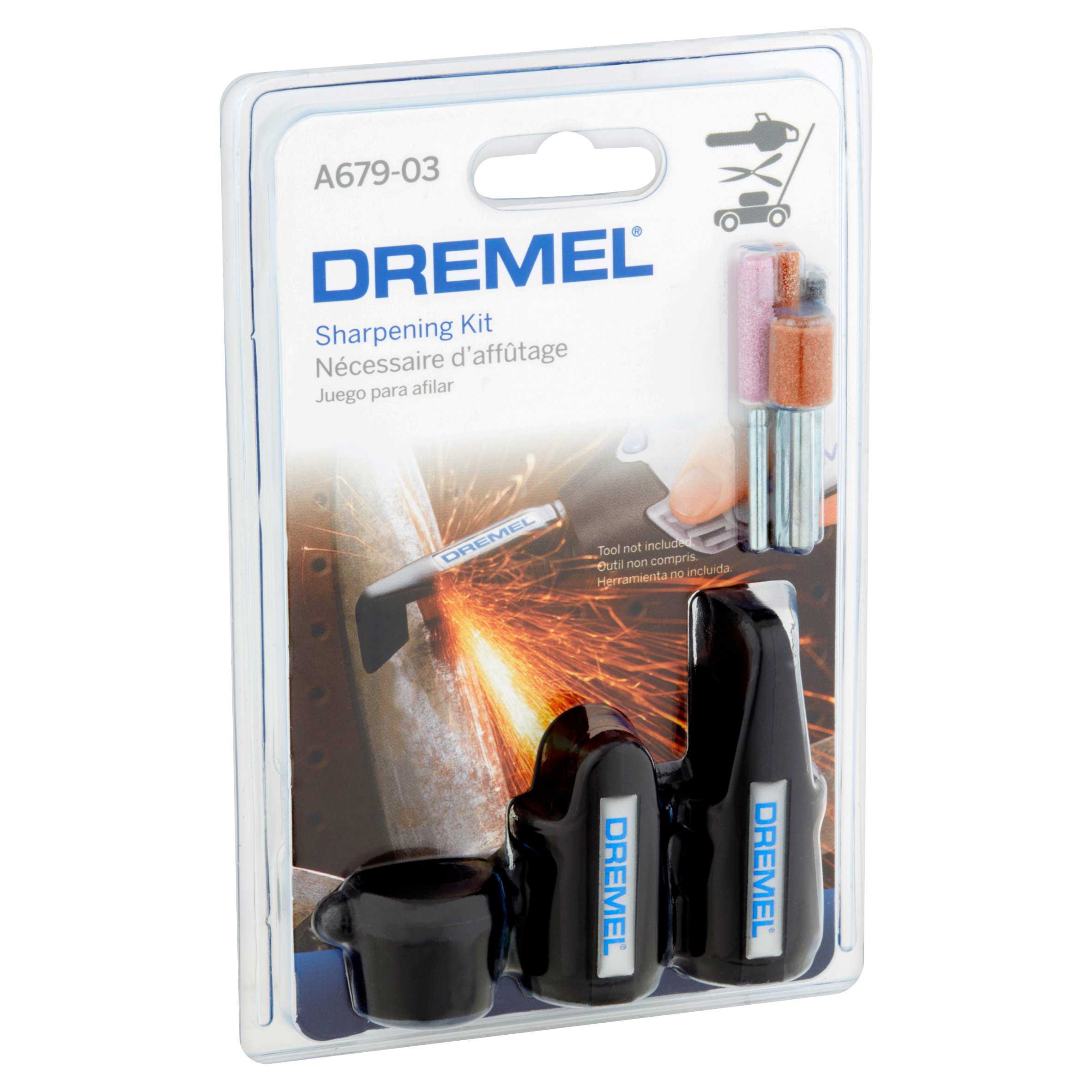 Dremel A679-03 Rotary Tool Sharpening Kit with 3 Attachments and 4 Accessories