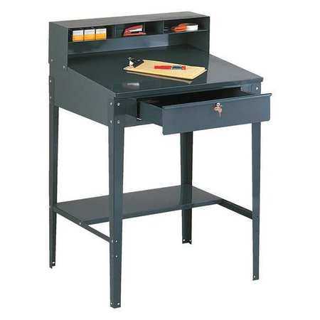 EDSAL 620 Open Shop Desk,Gray,Steel G2033468
