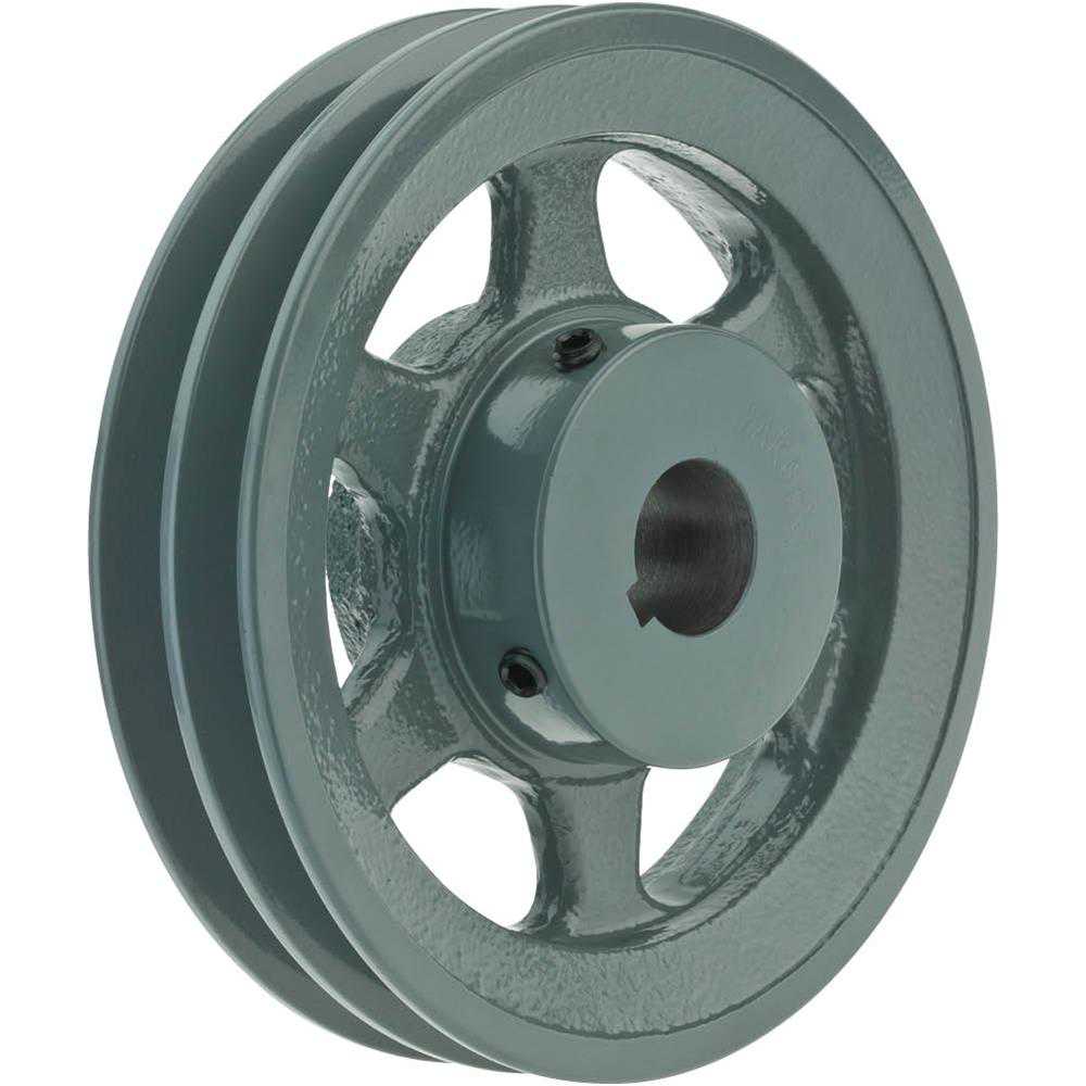 Grizzly G6277 Double V-Groove Pulley - 6' Pitch Dia., 1' Bore