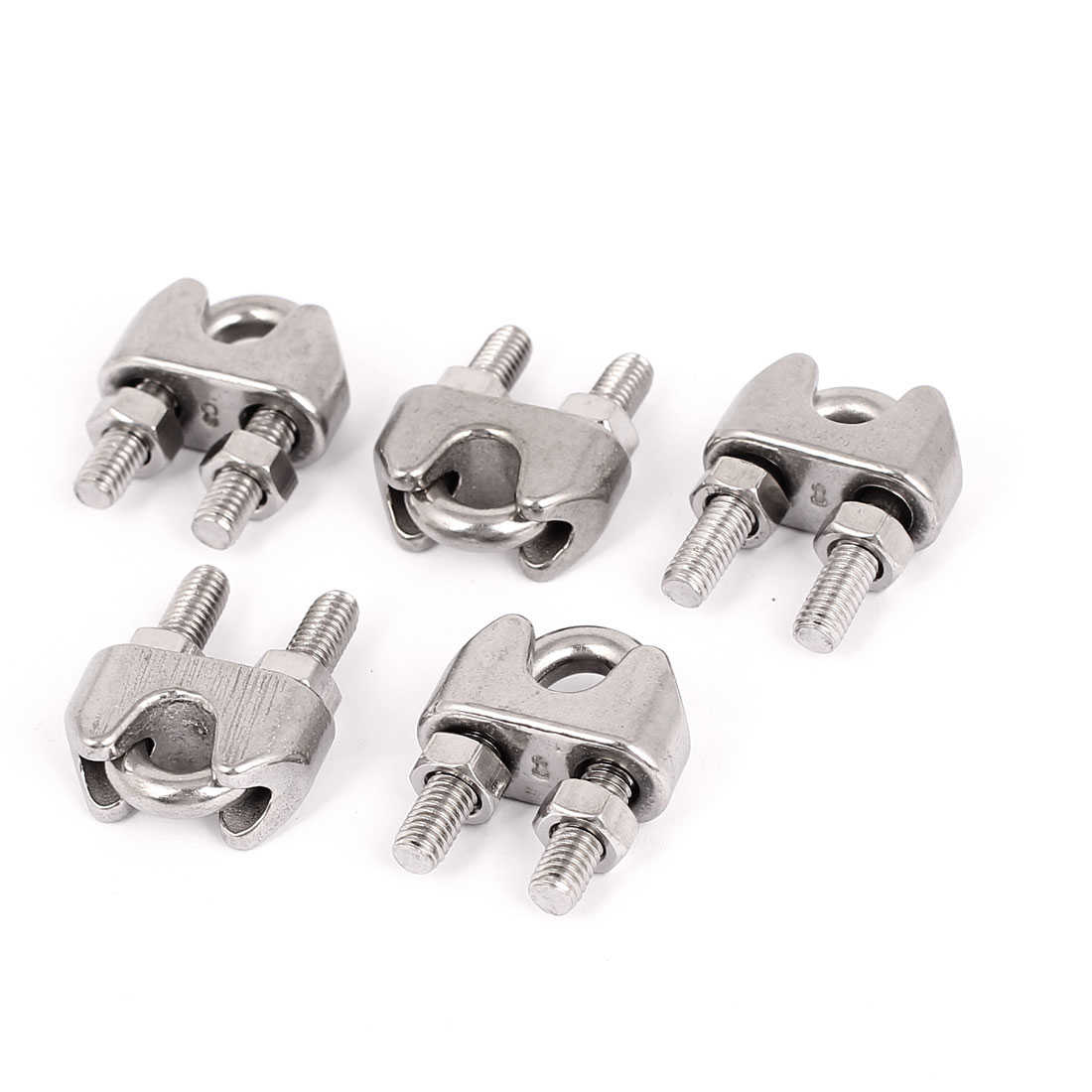 9mm 3/8' Metal Wire Rope Cable Clamps Clips 5pcs