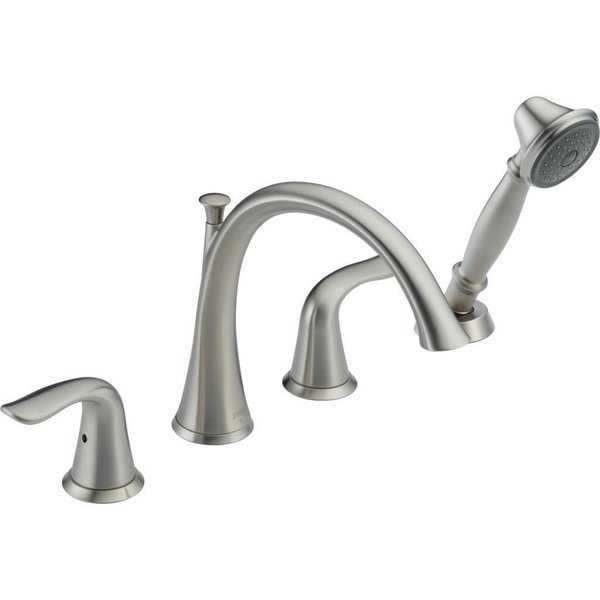 Delta Lahara Roman Tub Faucet Trim with Hand Shower Brilliance Stainless