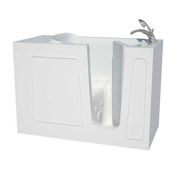 Explorer Series 26x53 Right Drain White Air and Whirlpool Jetted Walk-in Bathtub