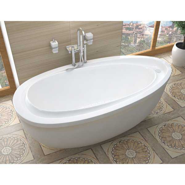 Atlantis Whirlpools Breeze 38 x 71 Oval Freestanding Air Jetted Bathtub in White