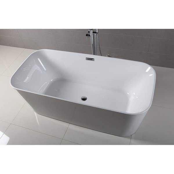 Dyconn Faucet 59 in. Lyon Bathroom Freestanding Acrylic Bathtub
