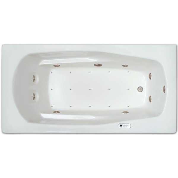 Signature Bath White Acrylic Drop-in Whirlpool/Air Combo Tub