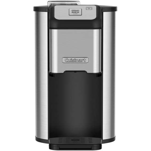 Cuisinart Single Cup Grind and Brew Coffeemaker (Refurbished), Black/Stainless