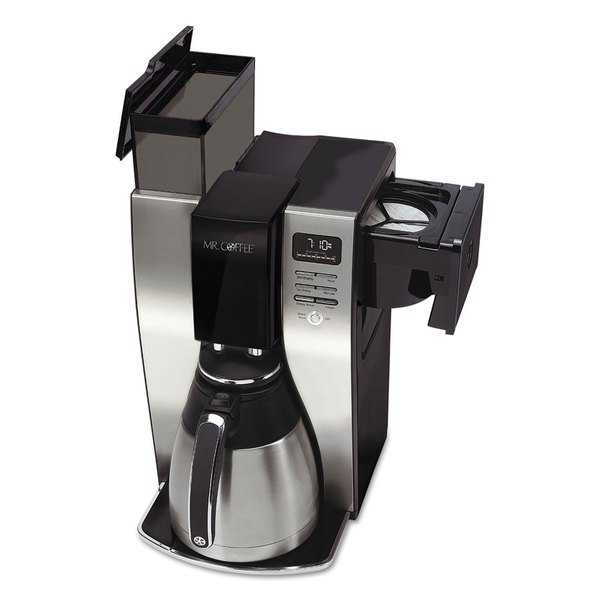 Mr. Coffee Optimal Brew 10-Cup Thermal Programmable Coffeemaker Black/Brushed Silver