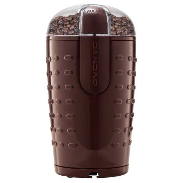 Ovente CG225 Brown Electric Coffee Grinder with Stainless Steel Blades